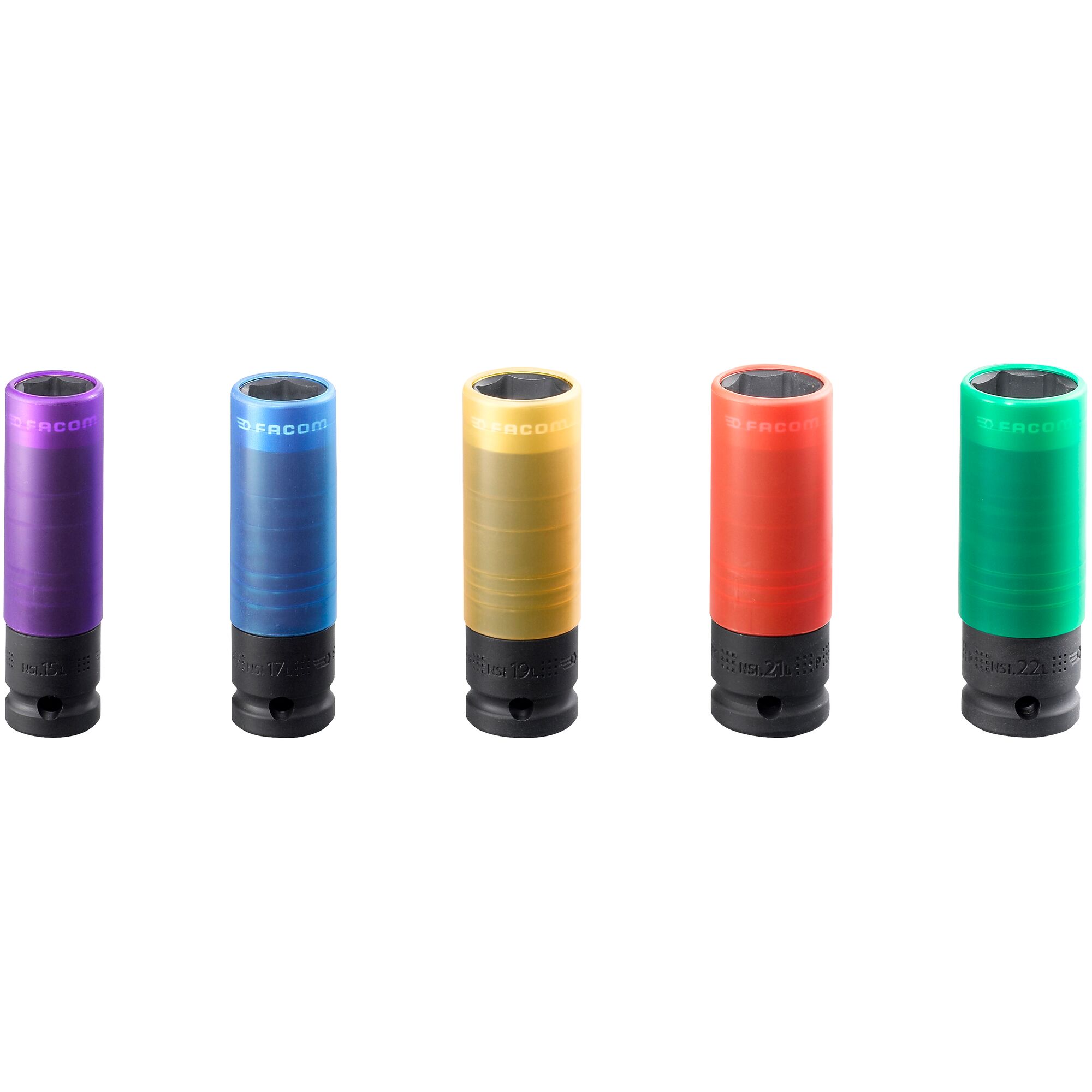 nsi5lpb Facom 5-Piece 1/2 in 6 Point Socket Set