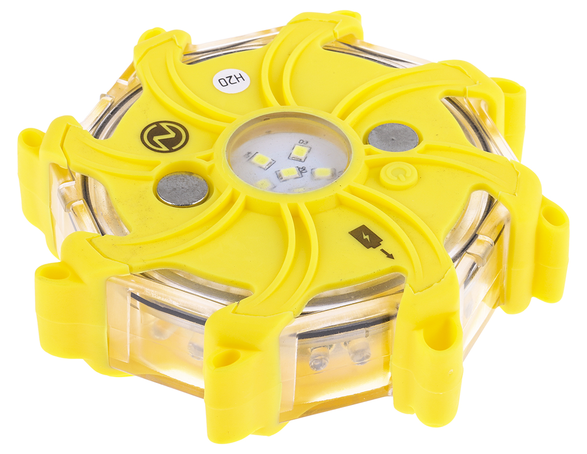 nspulsarpro-y Nightsearcher Pulsar-Pro Series Yellow Steady, Flashing Beacon 3.7V, LED Bulb Cone, IP65