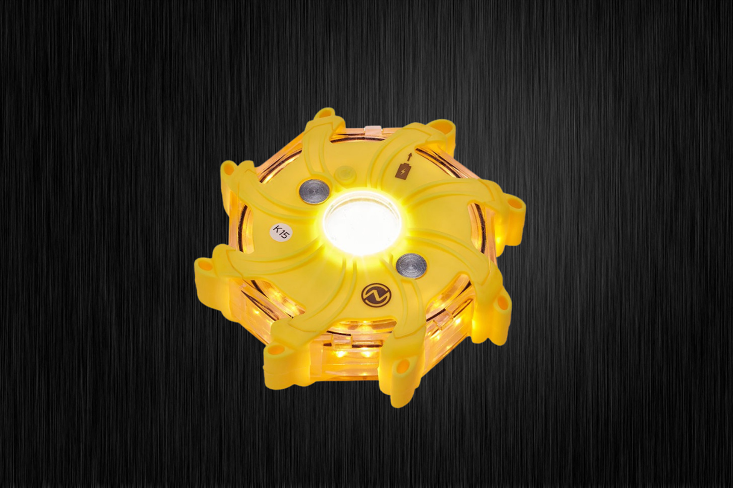 nspulsarpro5-y Nightsearcher Pulsar-Pro Series Yellow Steady, Flashing Beacon 3.7V, LED Bulb Cone, IP65