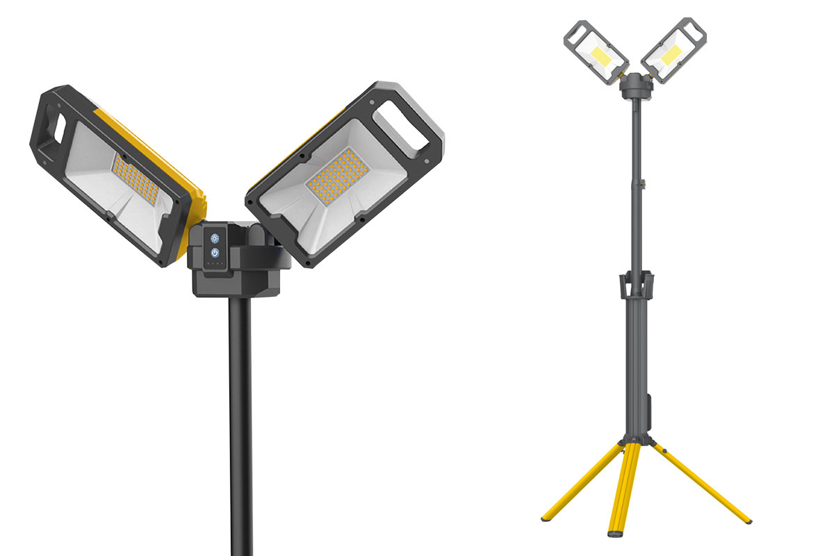nstowerpro-5k Nightsearcher Rechargeable LED Floodlight Work Light, 5000 lm, 7.4V, IPX4