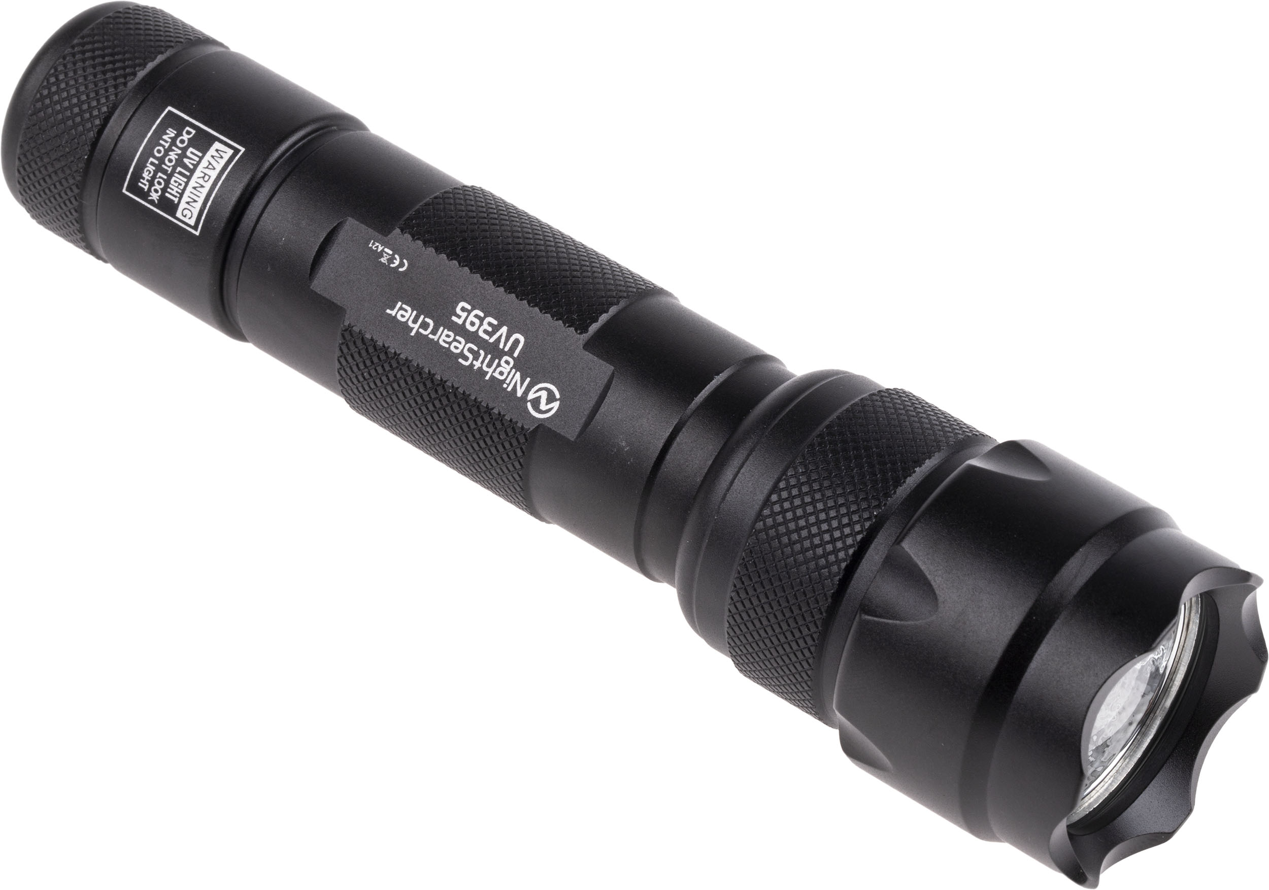 nsuvled395 Nightsearcher UV LED Tactical Torch Black