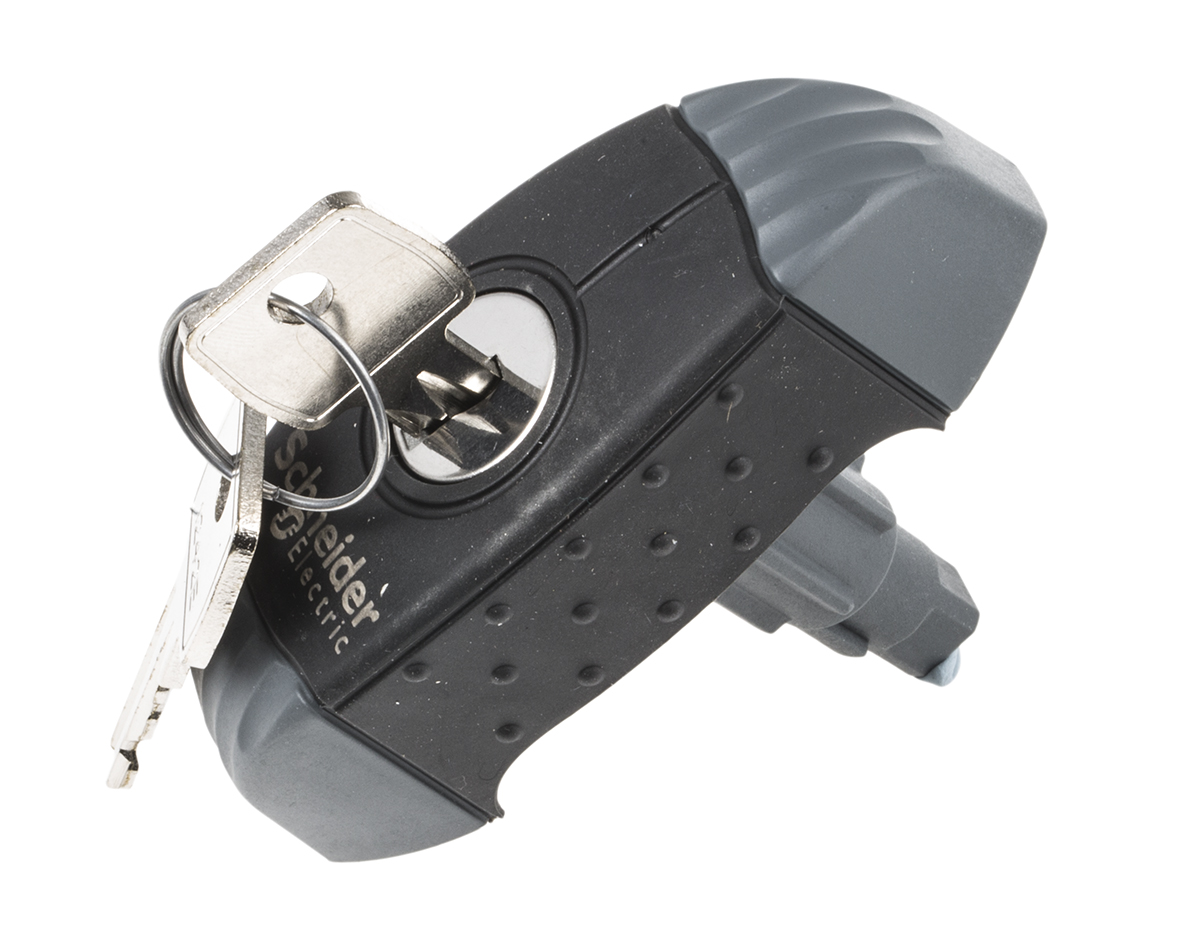 nsyaedl1242s3d Schneider Electric Grey, Black Polyamide Locking Handle, T-Handle