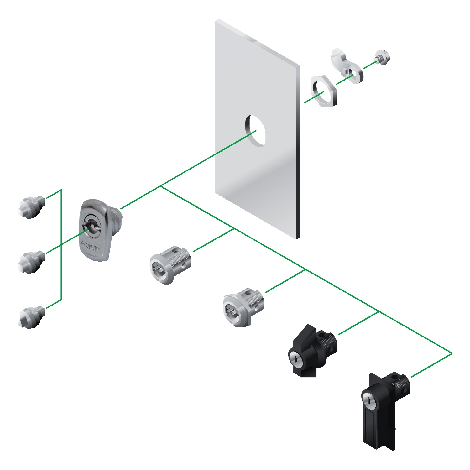 nsycl405csx Schneider Electric Polyamide Locking Handle