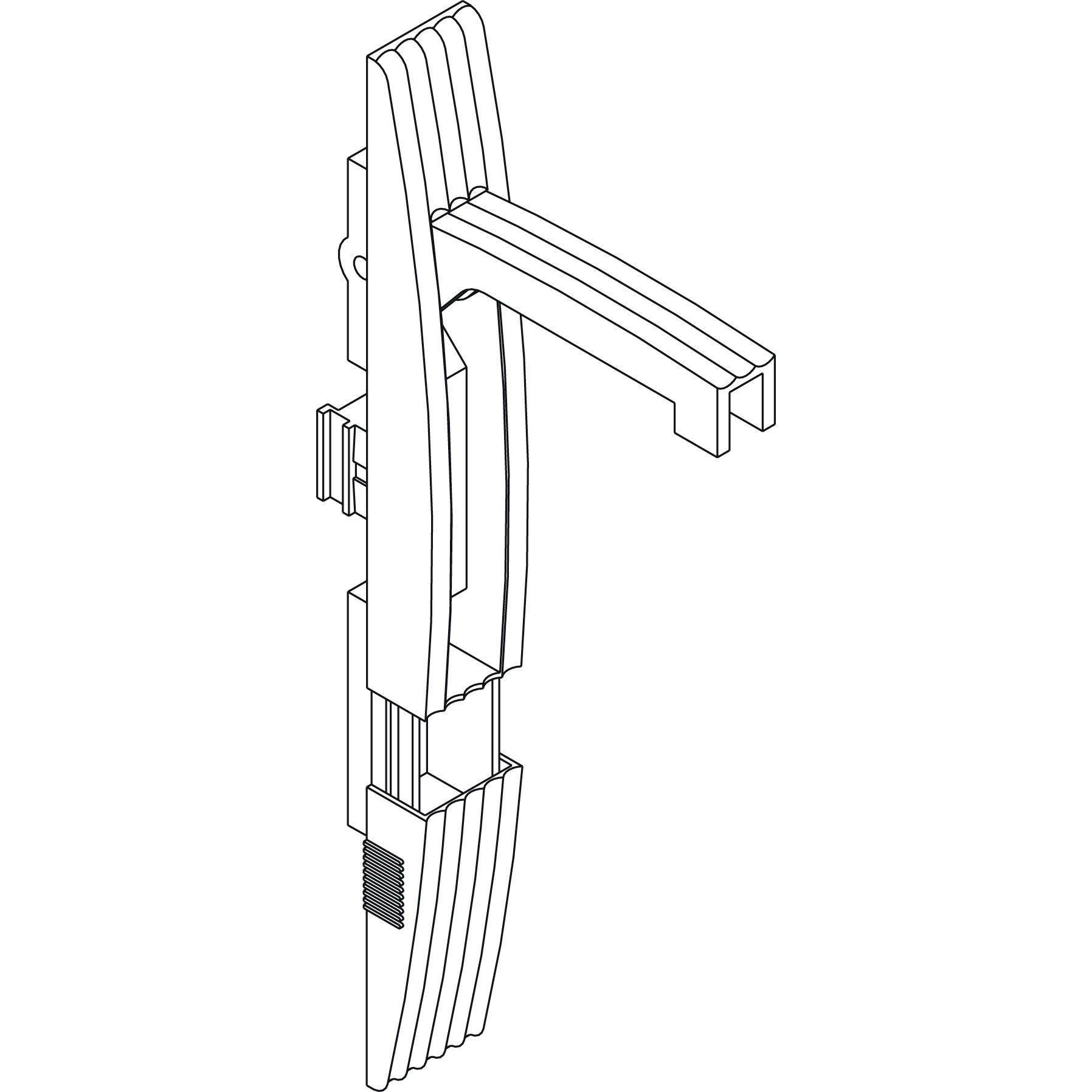 Schneider Electric RAL 7035 Polyamide Locking Handle, Direct Mounting On Door