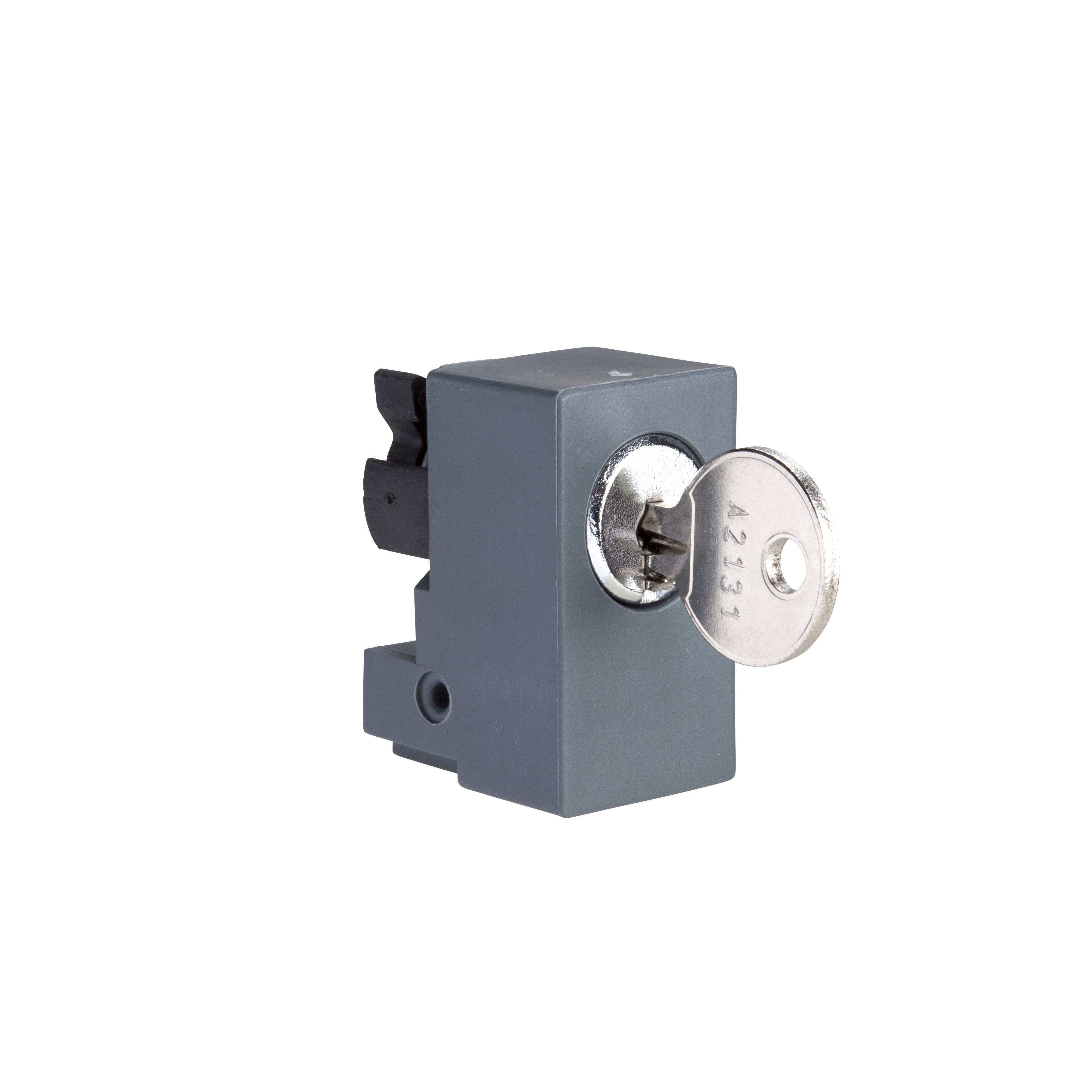 Schneider Electric Chrome Plated Zamak Lock Insert, Cylindrical