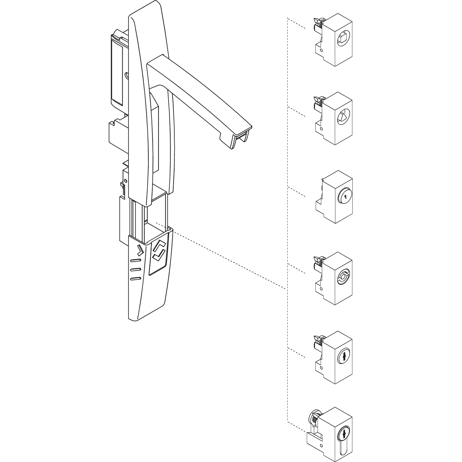 nsyin1242e1 Schneider Electric Chrome Plated Zamak Lock Insert, Cylindrical