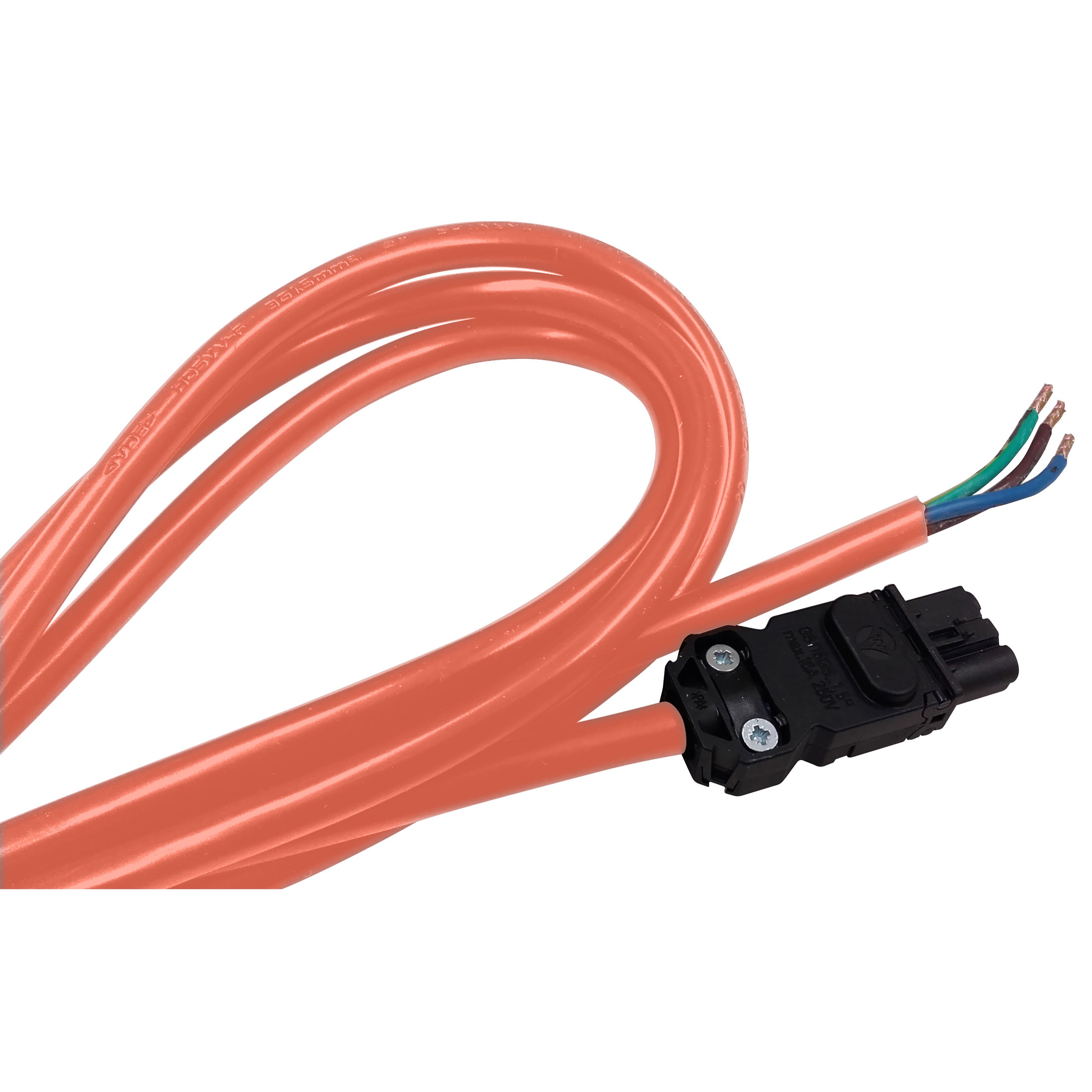 Schneider Electric NSYLAM3MN Power Cord LED Cable for IEC Multi Fixing LED Lamps, 3 m