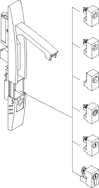 Schneider Electric Black Locking Handle
