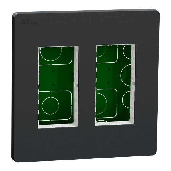 Schneider Electric New Unica Anthracite ABS Back Box Mounting Frame, Flush Mount 165 mm 165mm 62 mm