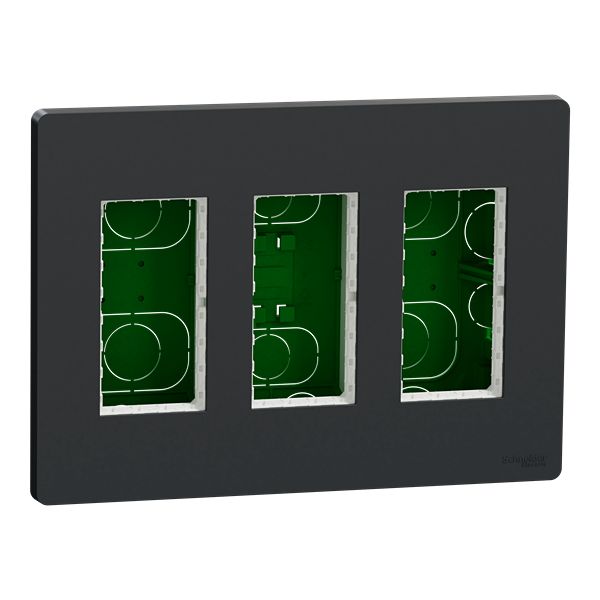 Schneider Electric New Unica Anthracite ABS Back Box Mounting Frame, Flush Mount 165 mm 62 mm