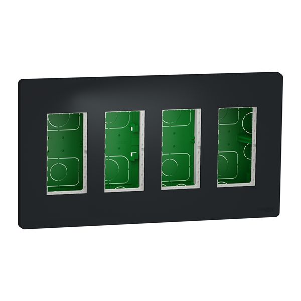 Schneider Electric New Unica Anthracite Anthracite ABS Back Box Mounting Frame, Flush Mount 62 mm 300mm 62 mm