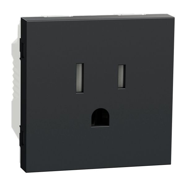 Schneider Electric New Unica White, Black Plug Socket, 15A