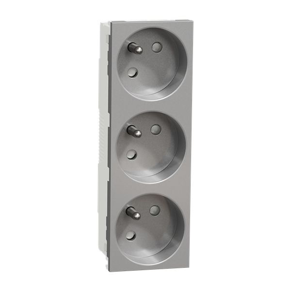 Schneider Electric New Unica Grey Plug Socket, 16A