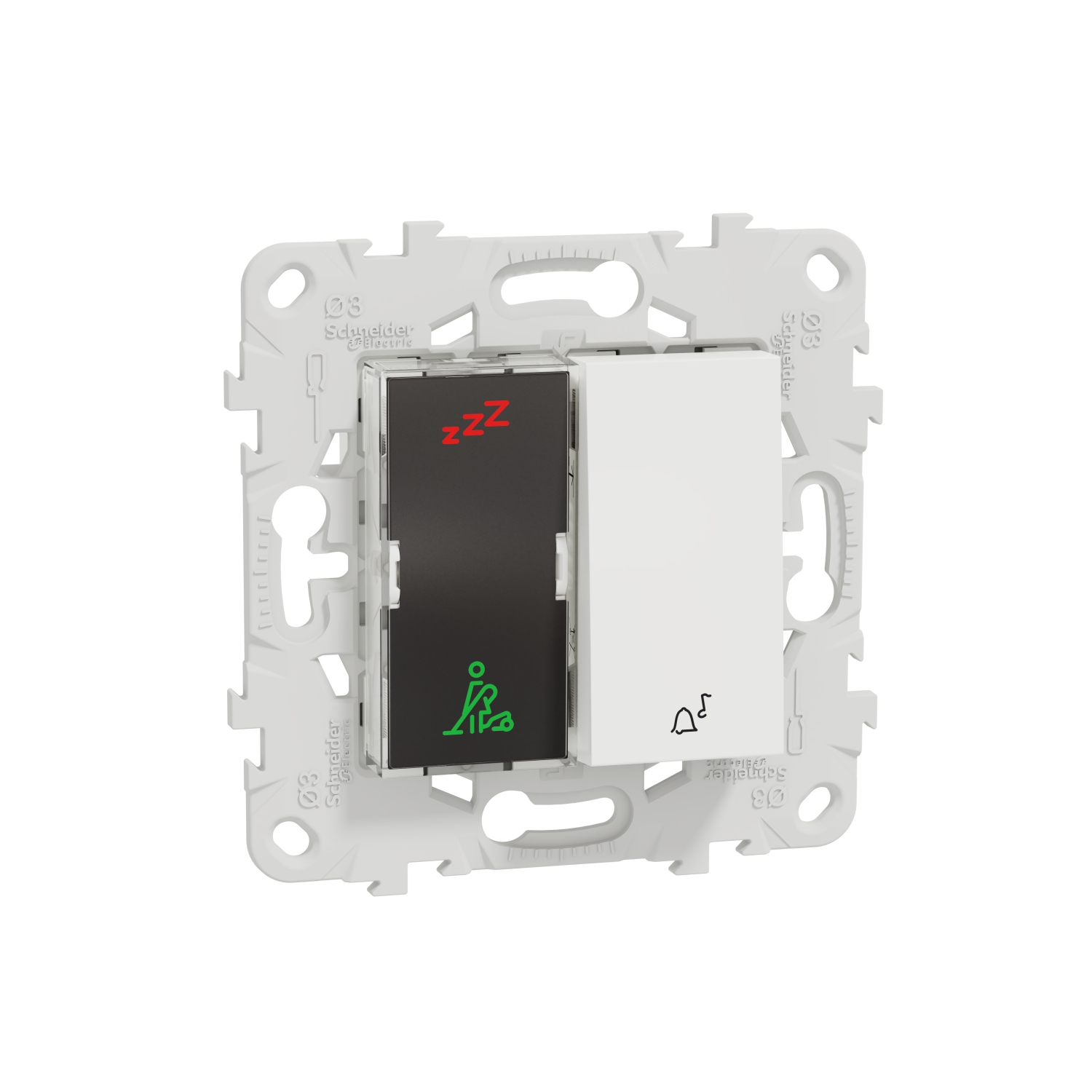 Schneider Electric, Unica, Screw, Screw White LED Indicator, IP2X, Rectangular