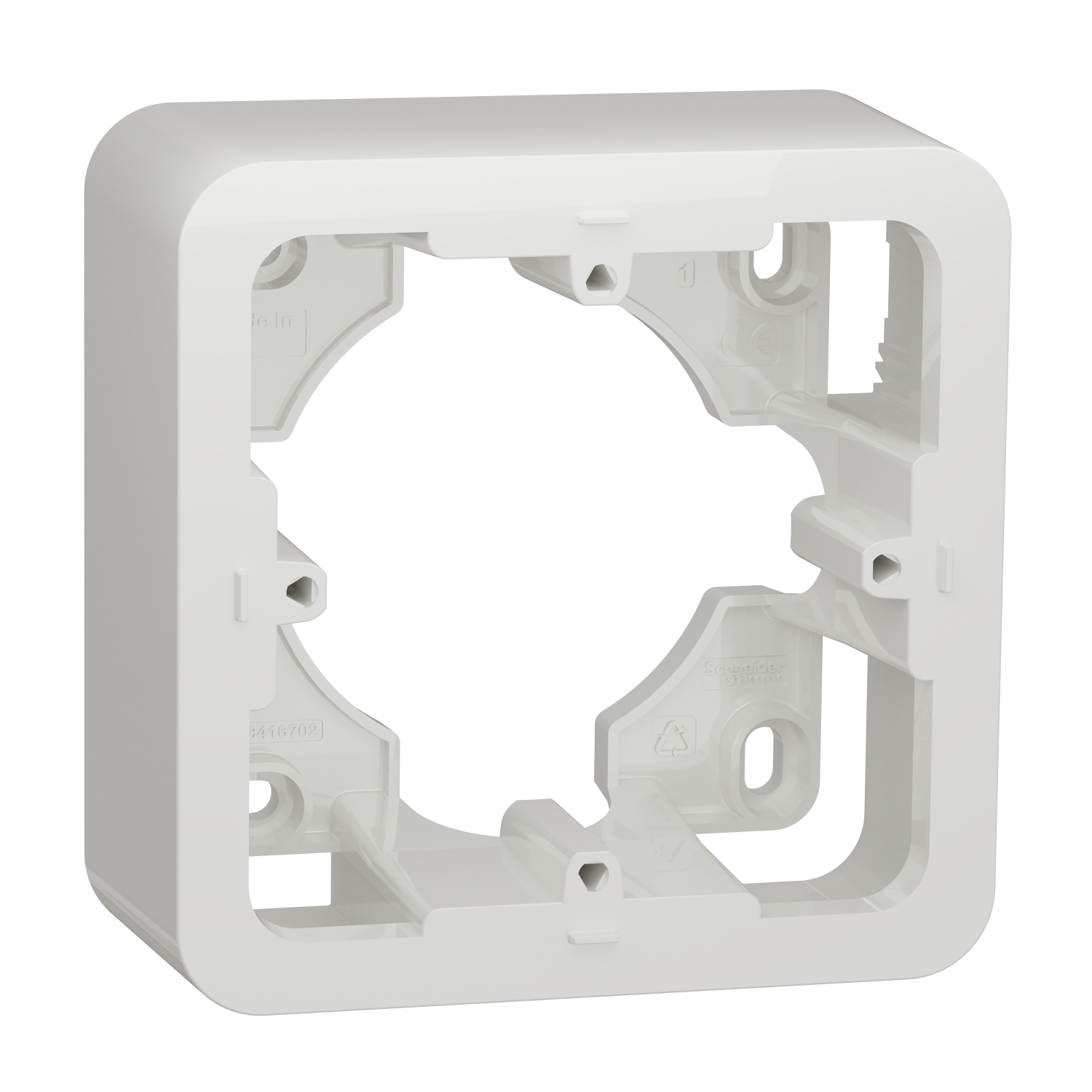 Schneider Electric Unica Pro White ABS Back Box, IEC, Surface Mount, 1 Gangs 87 mm 87mm 40 mm