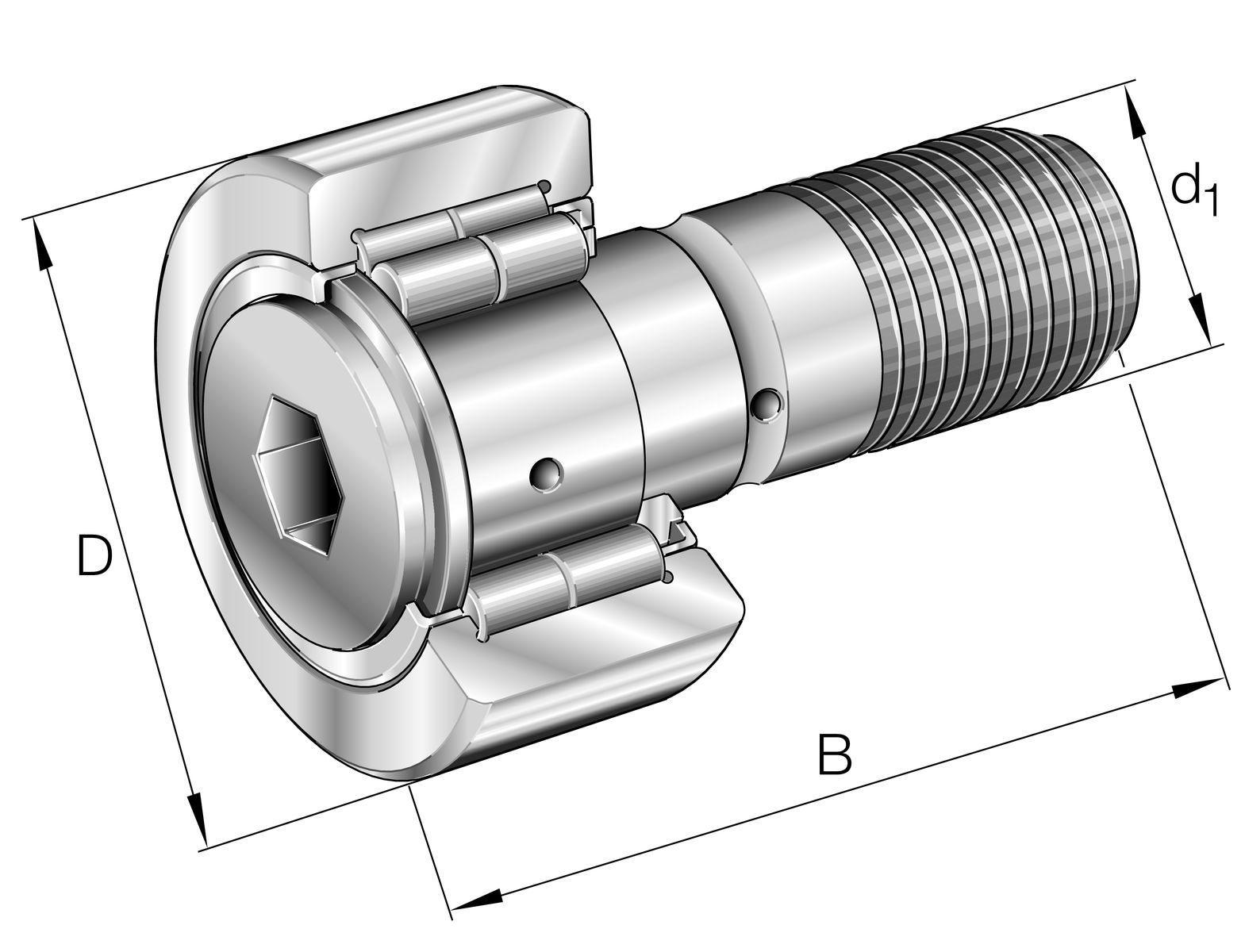 INA Yoke Type Track Roller Yoke Track Roller NUKR62-X-A 24 mm ID, 62 mm OD