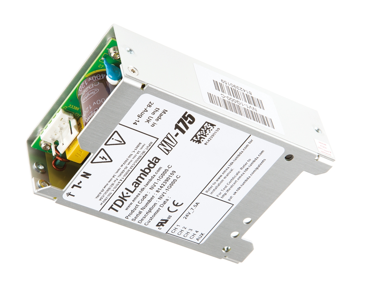 TDK-Lambda Switching Power Supply, NV1-1G000-C 24V dc, 7.5A, 175 W, Input 90V ac to  264V ac