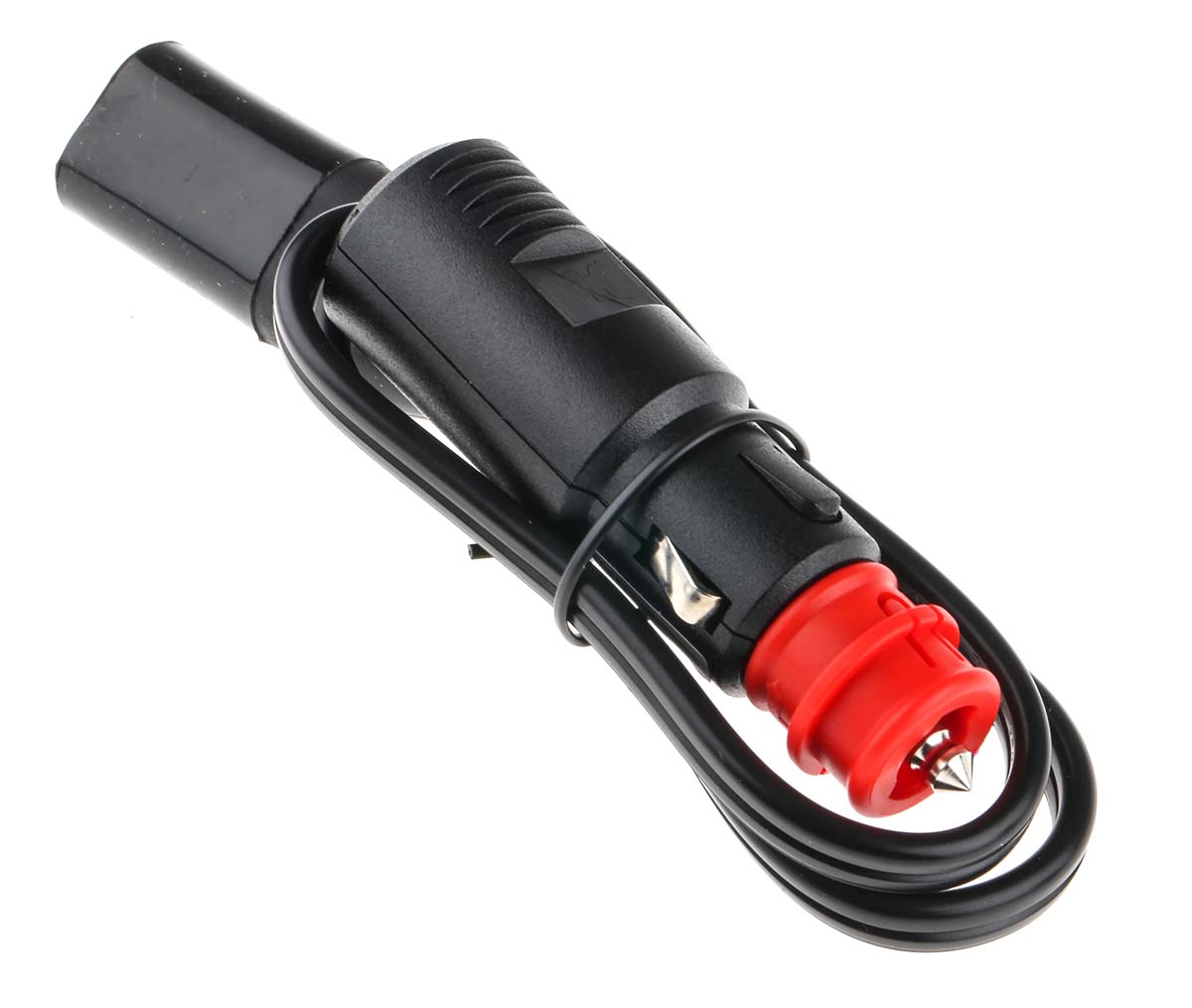 TecMate O02 Battery Charger Lead for 21 mm AUTO Socket, 12 mm BIKE/DIN Charger