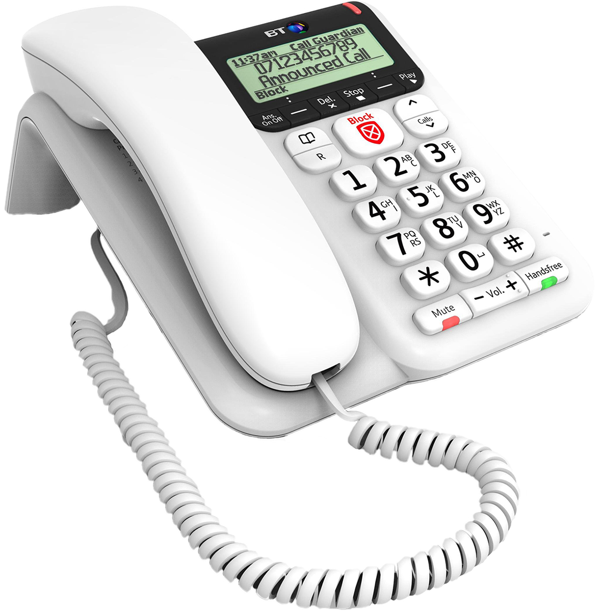 BT Decor 2600 Corded White Telephone