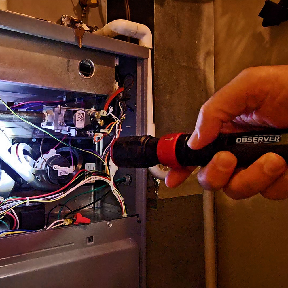 obs-3l1 Observer Tools LED Torch Black Rechargeable