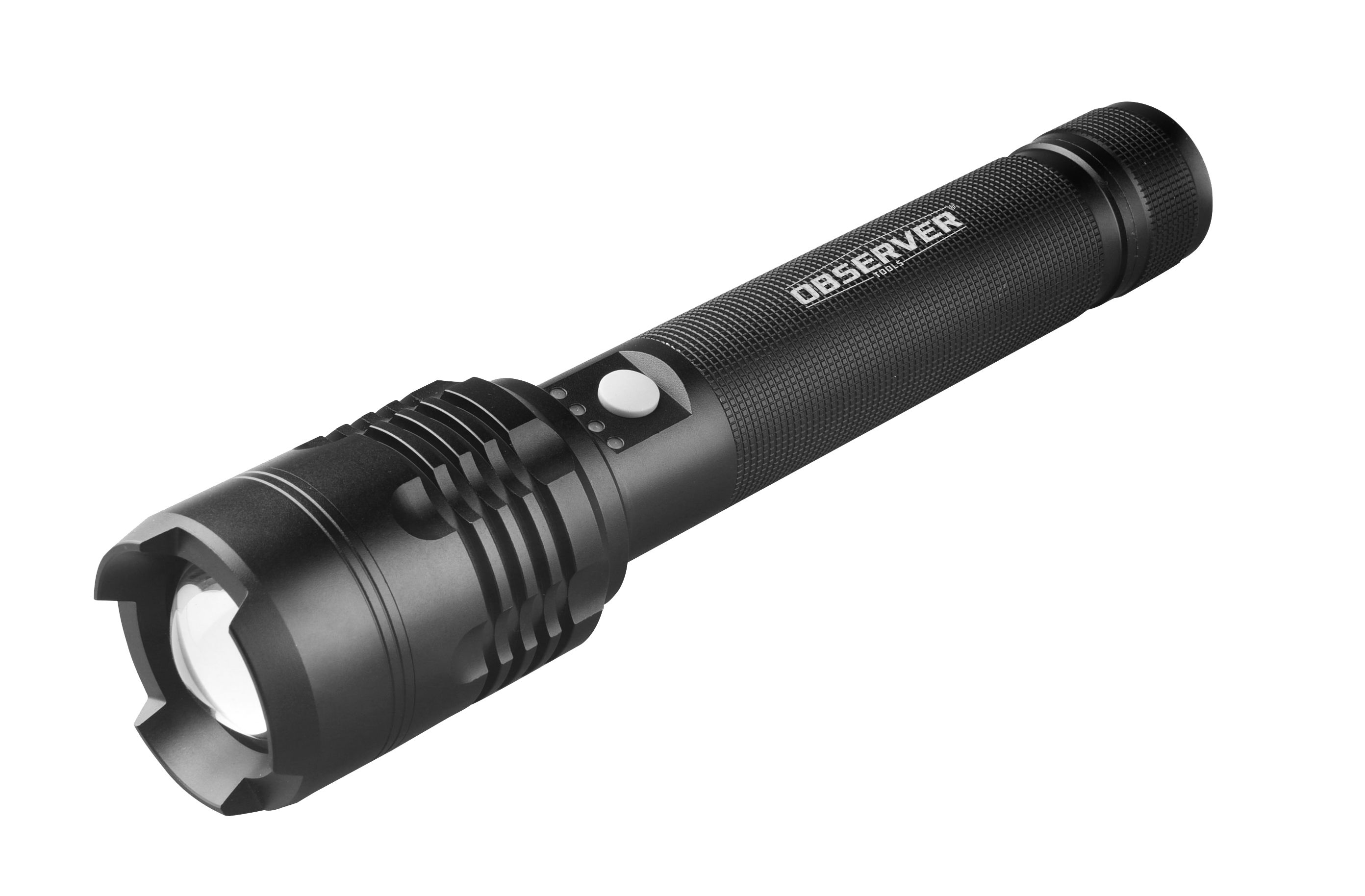 Observer Tools LED Tactical Torch Black Rechargeable
