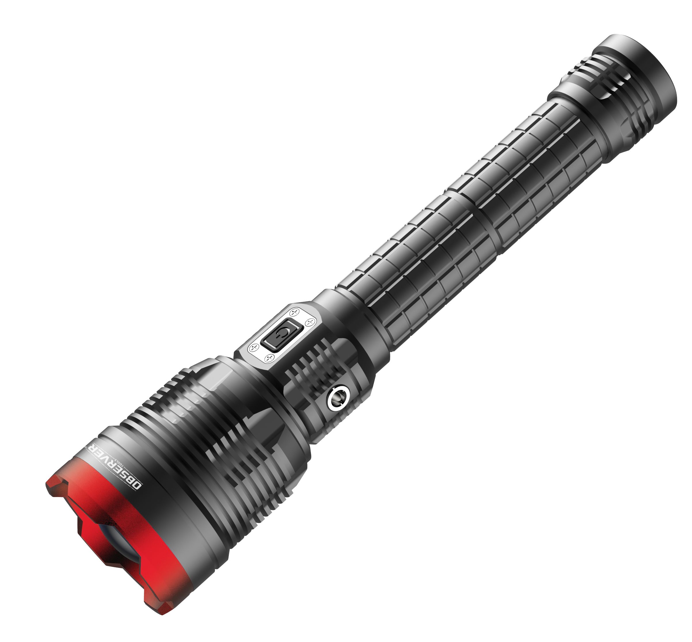 Observer Tools LED Tactical Torch Grey, Red Rechargeable