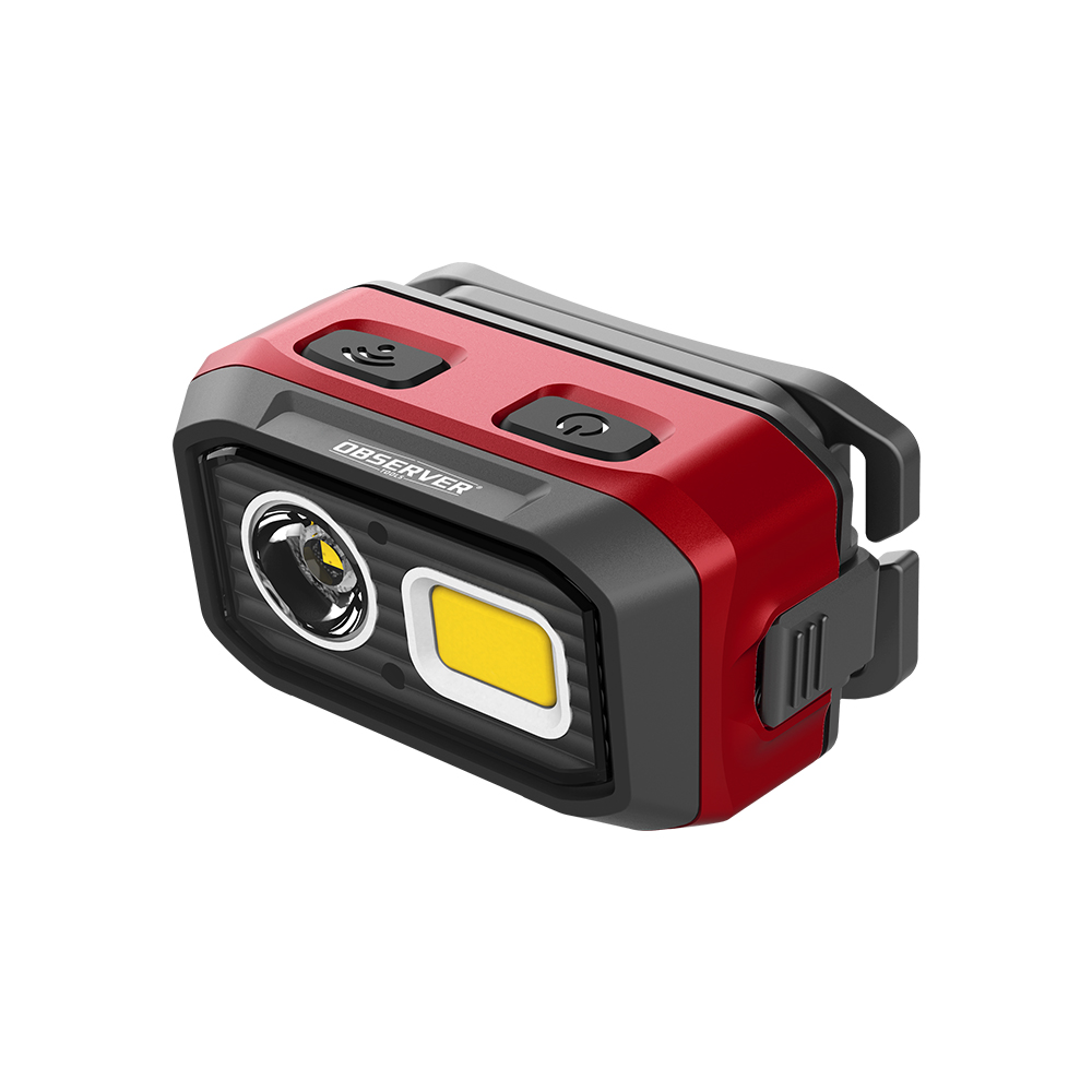 Observer Tools LED Head Torch Grey, Red Rechargeable 500 lm, 68 mm