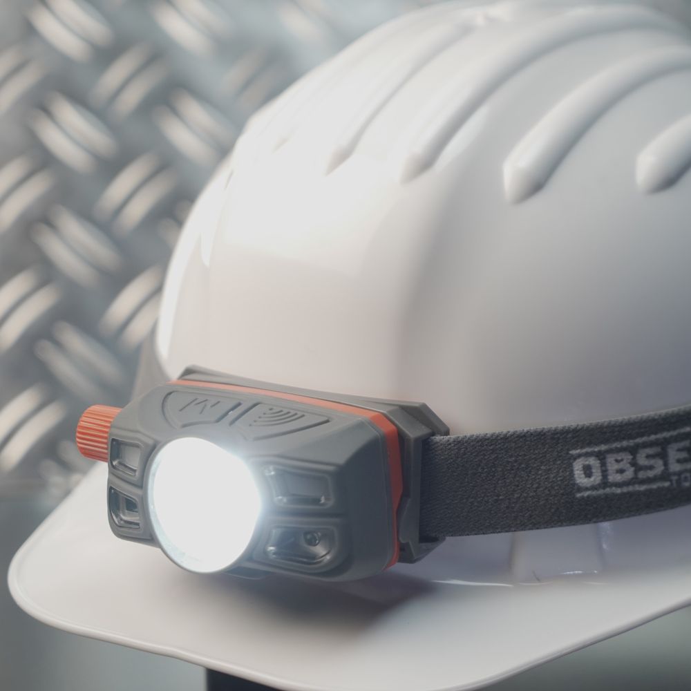obs-hl350 Observer Tools OBS-HL350 LED Head Torch For Hard Hats 450 lm 150 M Range 150 m
