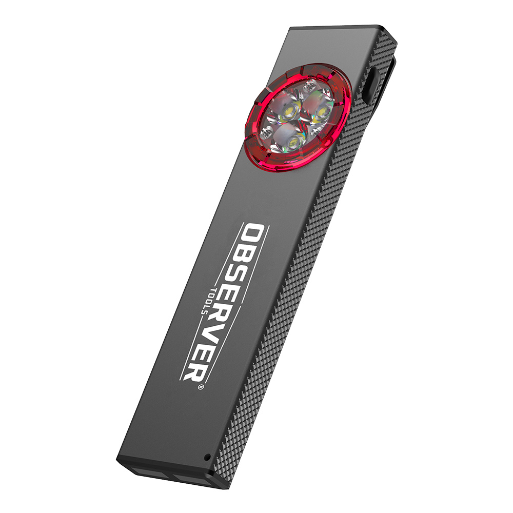 Observer Tools LED LED Worklight Red, Grey Rechargeable 700 lm, 106 mm