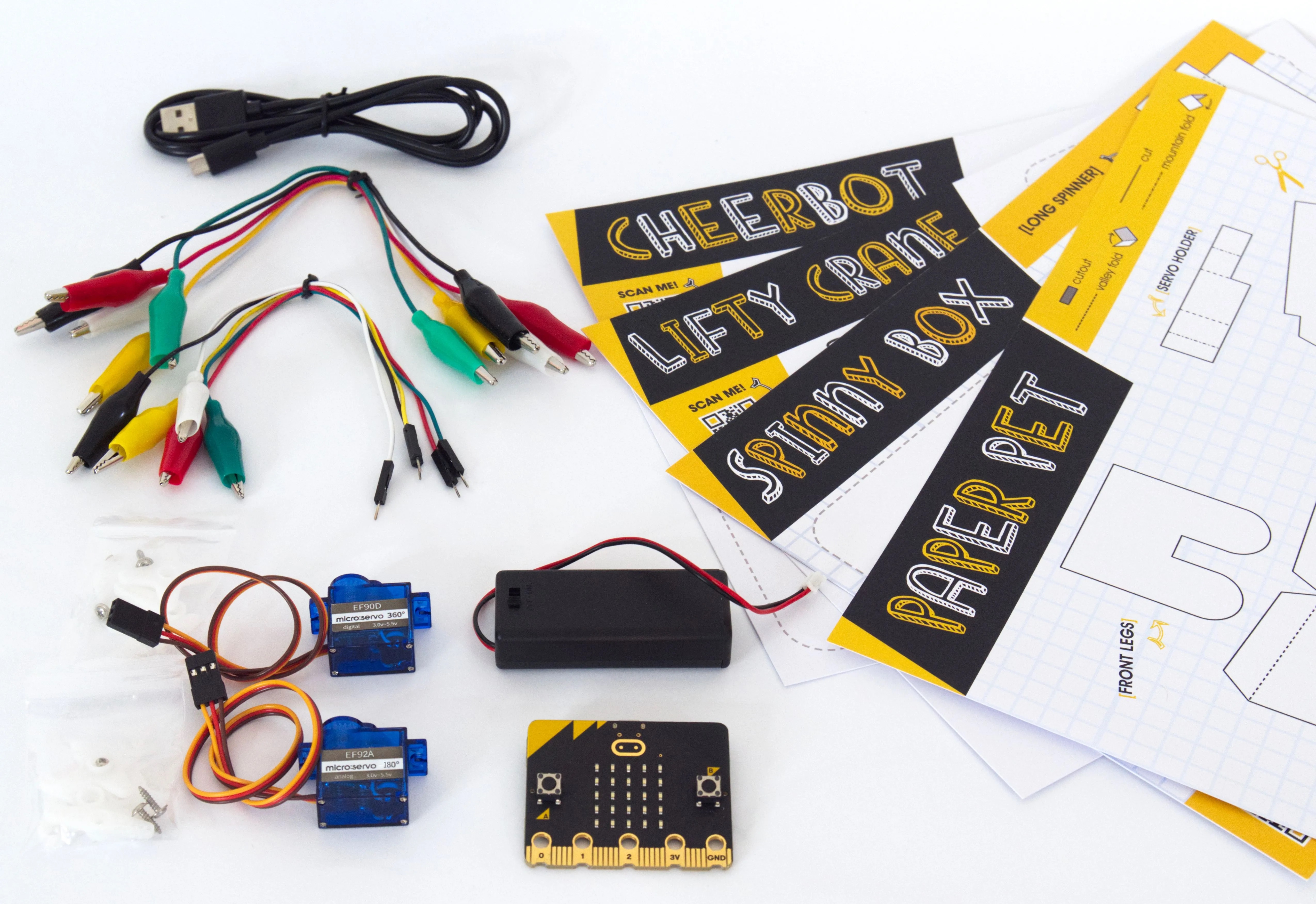okdobprk Okdo OKDOBPRK BBC Micro:bit Add-on OKdo micro:bit Paper Robot Kit - with micro:bit