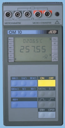Aoip Instrumentation OM 10 Handheld Ohmmeter, 10 μΩ, 4 Wire