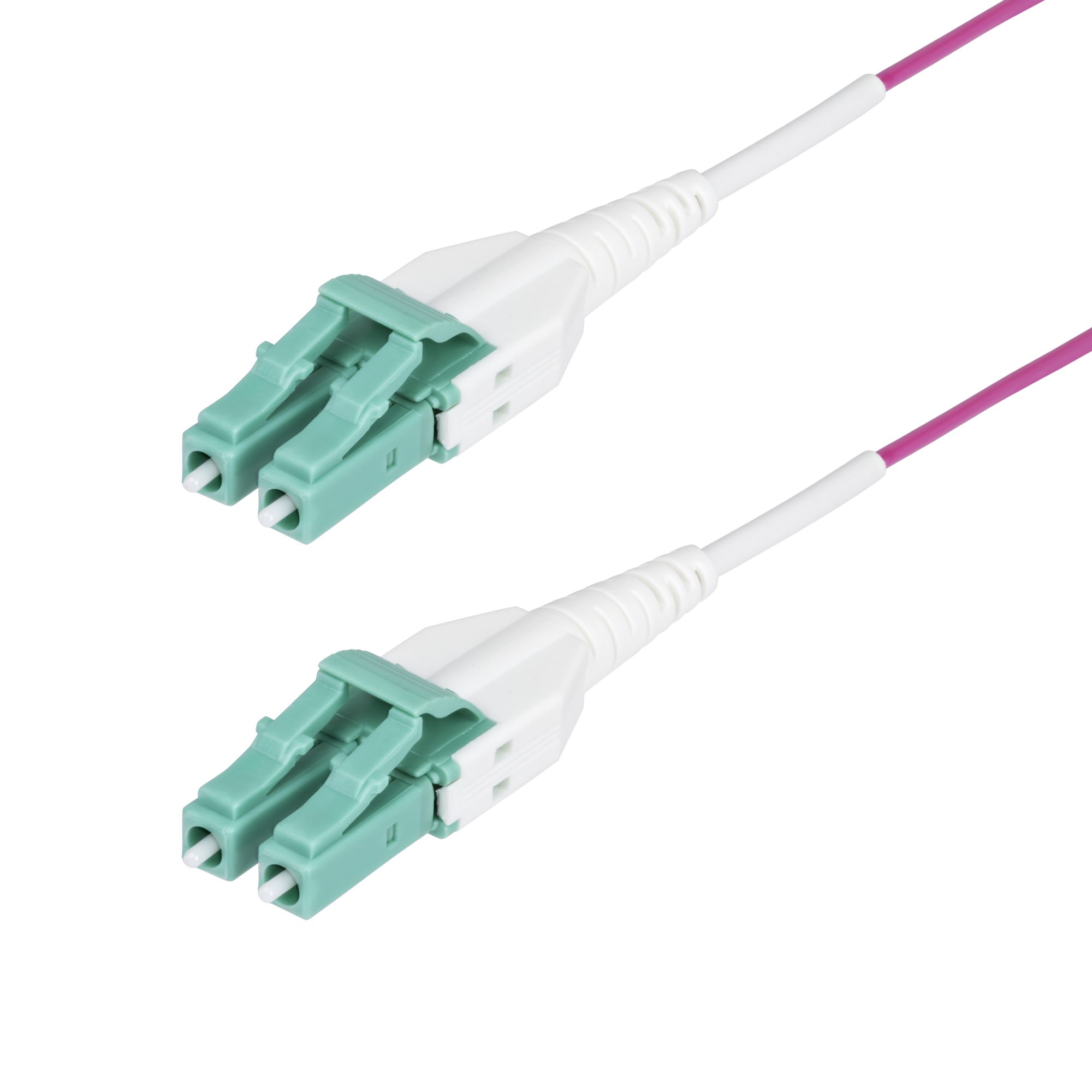 StarTech.com OM4 Multimode Fibre Optic Cable Polyvinyl Chloride, Violet, 2 m