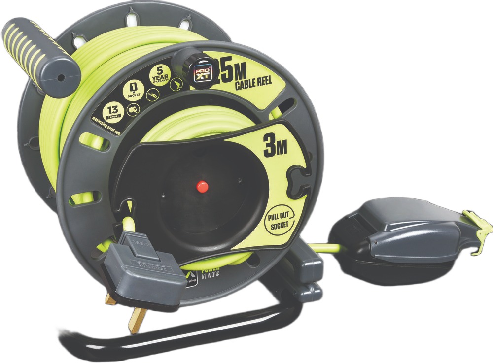 BG Electrical 28 m 1 Socket Cable Reel Reel, IP54