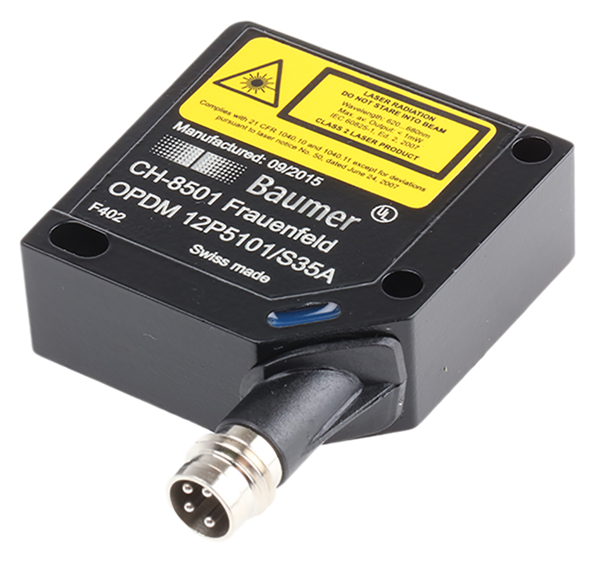 Baumer Retroreflective Photoelectric Sensor, Barrel Sensor