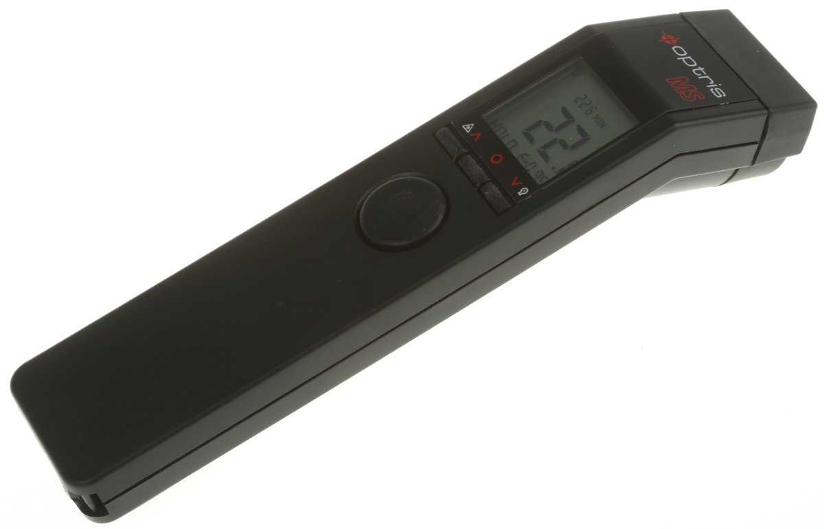 Optris MiniSight Infrared Thermometer, -32 °C Min, 420 °C Max, ±1 % Accuracy, °C and °F Measurements, RSCAL