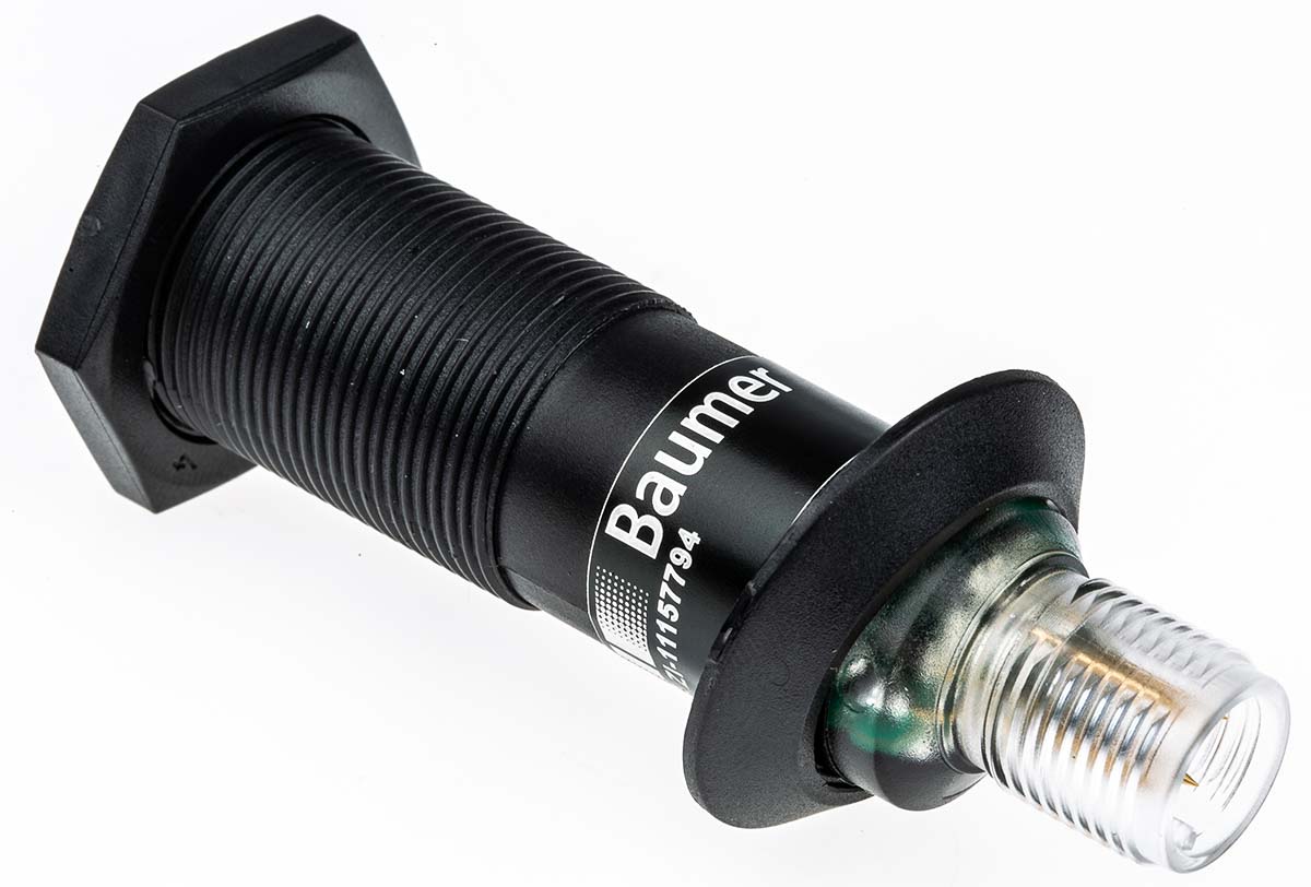 Baumer Diffuse Photoelectric Sensor, Barrel Sensor