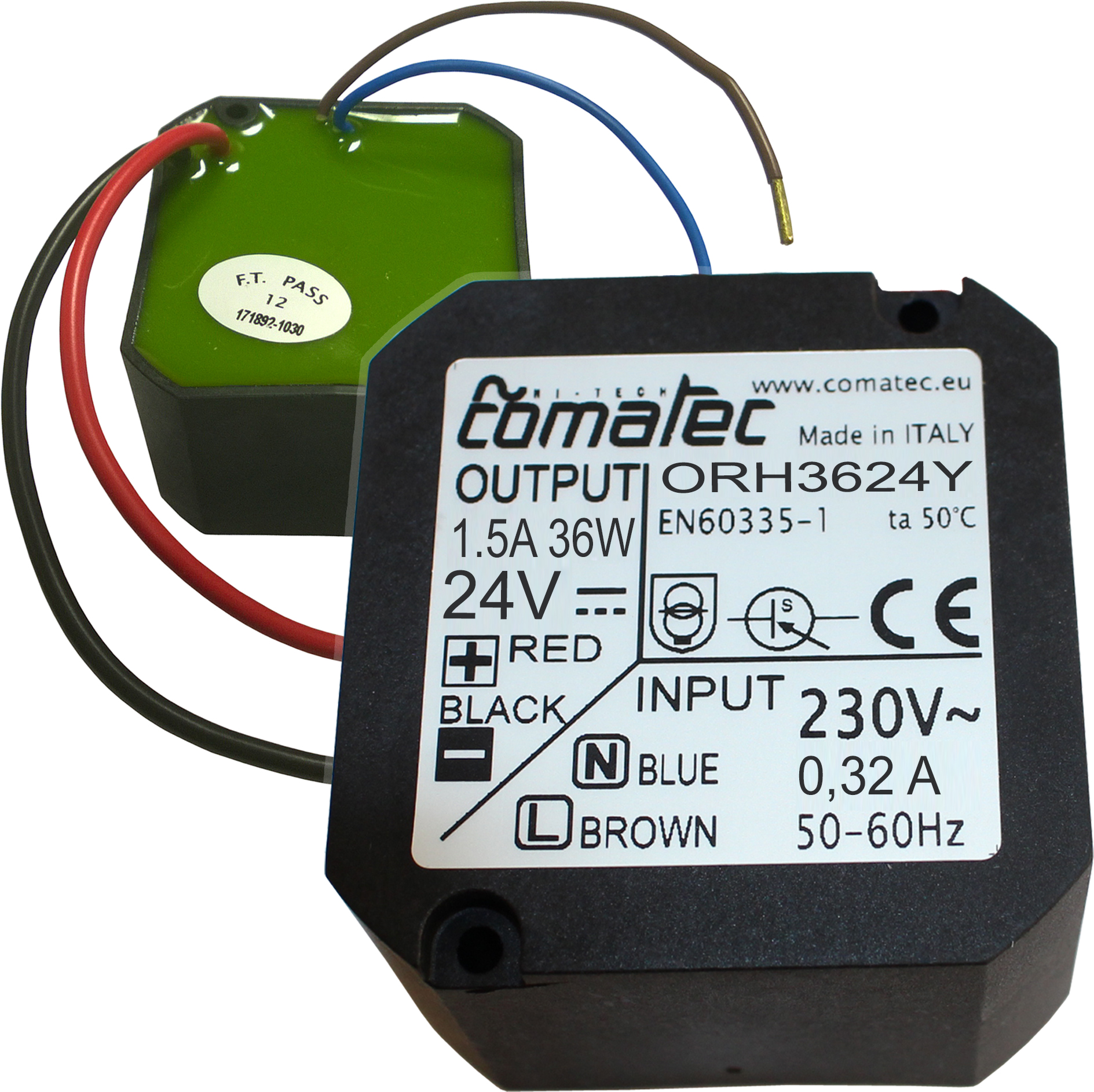 Comatec DIN Rail Power Supply, ORH 36 24 Y 24V dc, 36 W, Input 195V ac to  265V ac