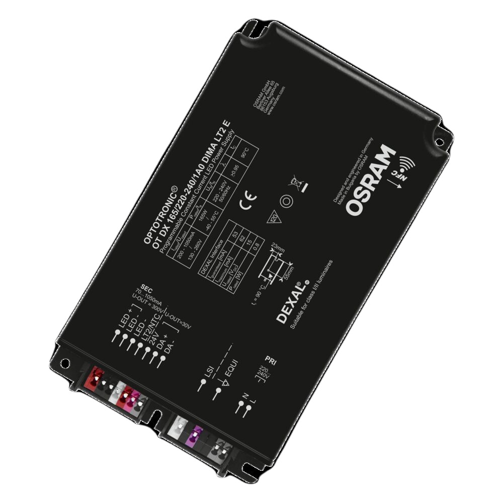 Osram, 130V, 260 V Output, 165 W Output, 1050mA, 200 mA AstroDIM / DALI/DEXAL/D4i / StepDIM