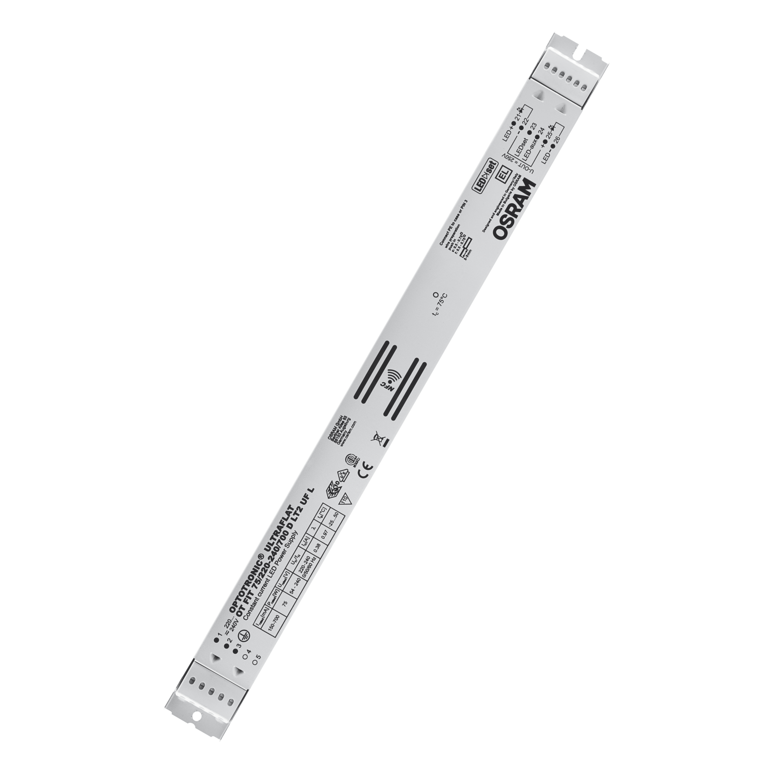 Osram LED Driver, 240V, 54 V Output, 75 W Output, 700mA