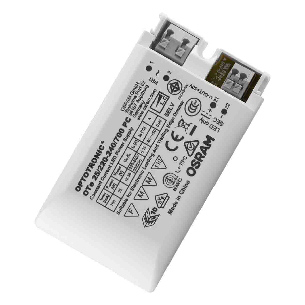 Osram LED Driver, 18V, 36 V Output, 25 W Output, 700mA Leading Edge