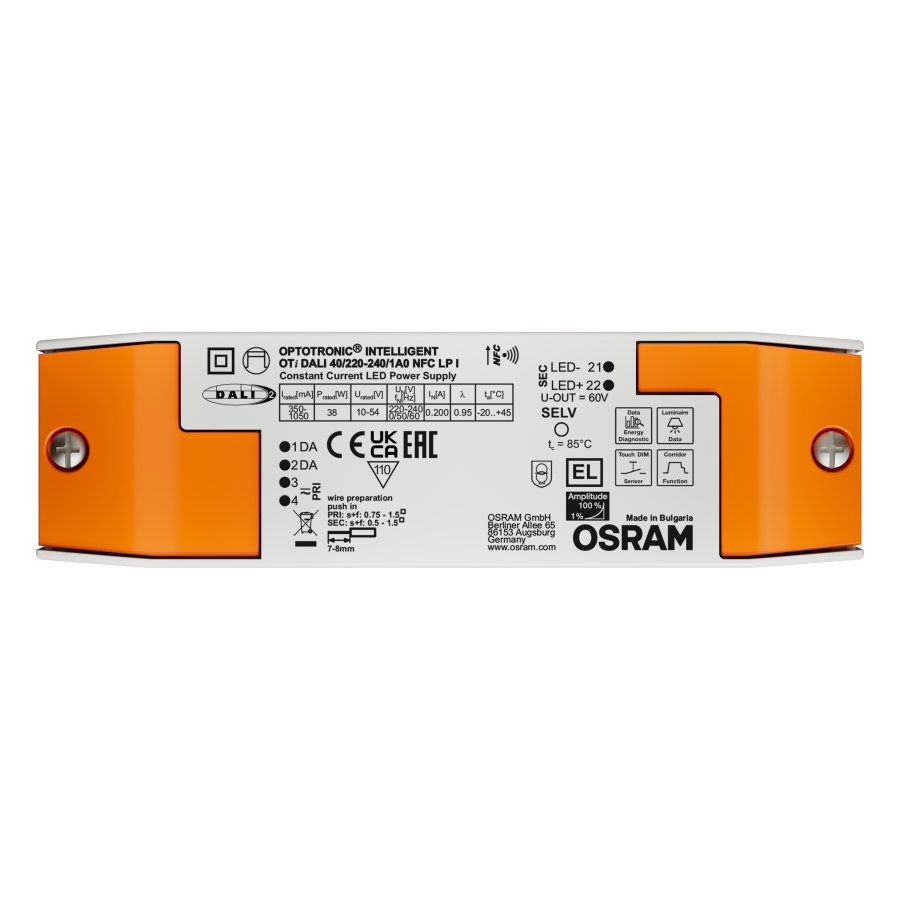 Osram Compact Constant Current LED Driver, 60V Output, 38 W Output, 1050mA, 350 mA Amplitude Modulation
