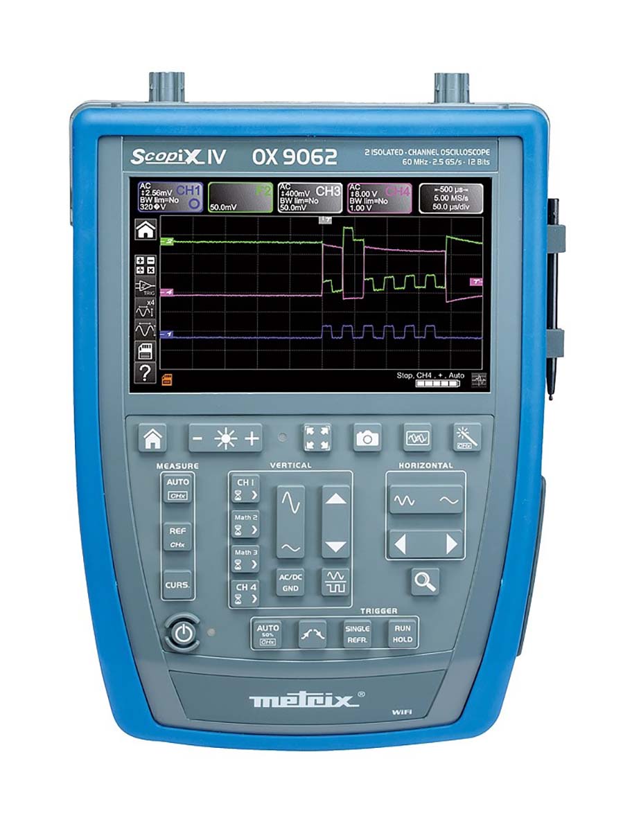 Metrix SCOPIX IV Series, 60 MHz Handheld Oscilloscope, 2 Channels - UKAS