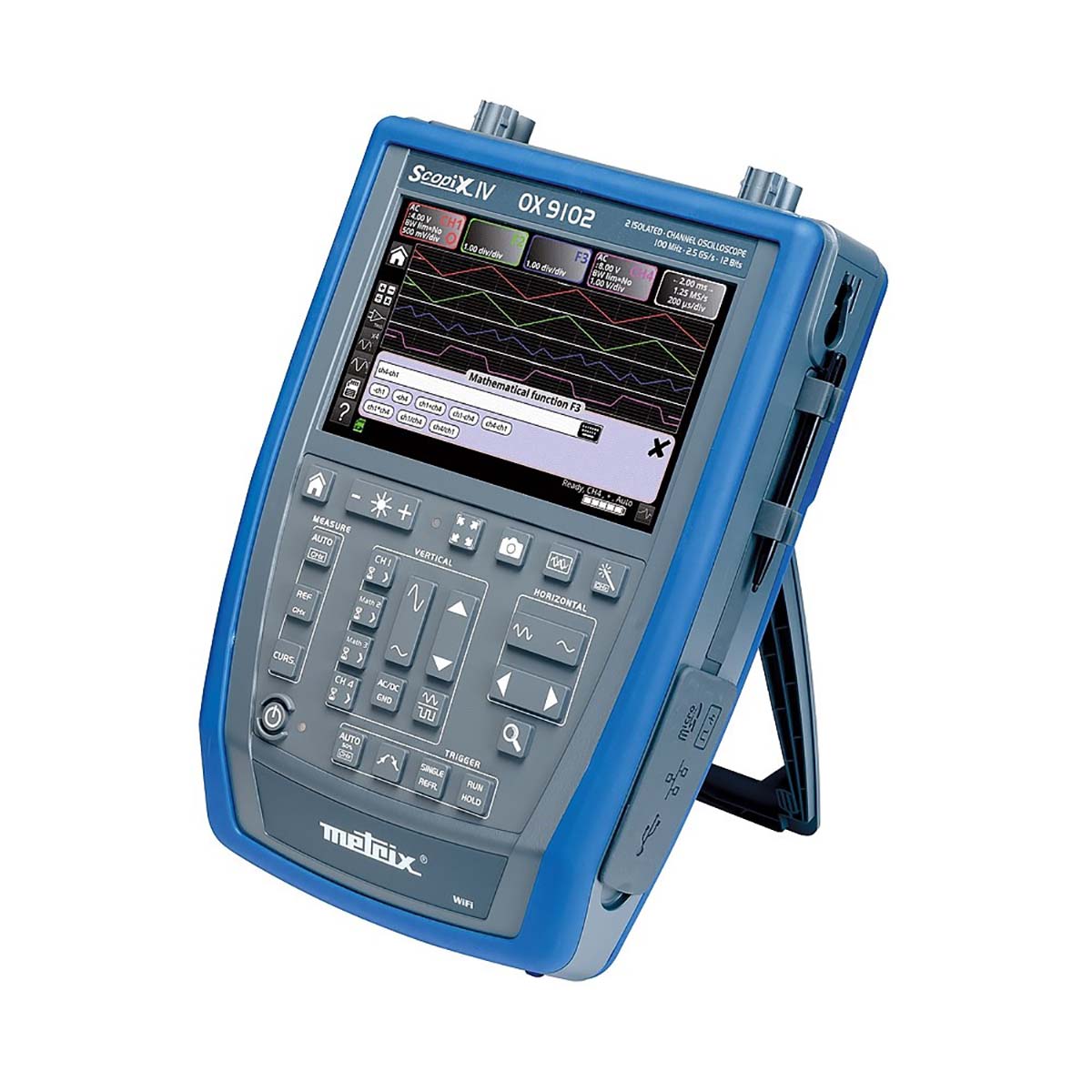 Metrix SCOPIX IV Series, 100 MHz Handheld Oscilloscope, 2 Channels - UKAS