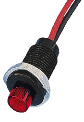 Oxley OXL/CLH/100 Series Series, Red Panel Mount Indicator, Flying Lead Termination 230V ac 2.5 mA, IP66, 10.2 mm