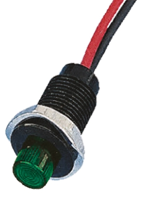 Oxley OXL/CLH/100 Series Series, Green Panel Mount Indicator, Flying Lead Termination 230V ac 2.5 mA, IP66, 10.2 mm