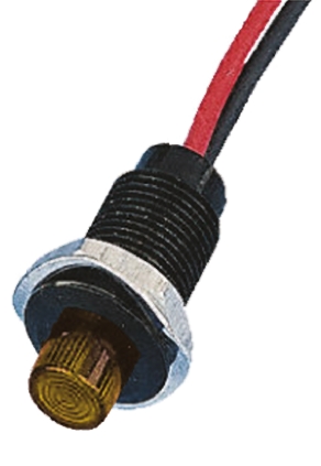 Oxley Yellow Panel Mount Indicator, 230V ac, Lead Wire Termination, IP66