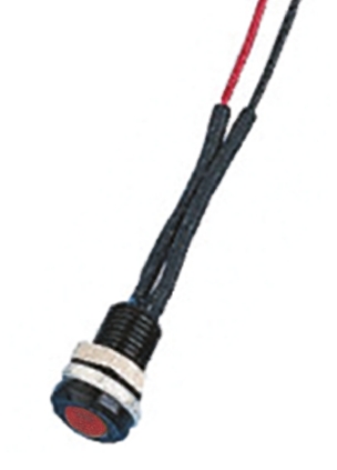 Oxley OXL/CLH/63 Series Series, Red Panel Mount Indicator, Flying Lead Termination 24V ac 15 mA, IP66, 6.4 mm