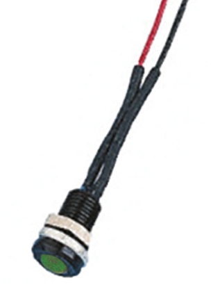 Oxley OXL/CLH/63 Series Series, Green Panel Mount Indicator, Flying Lead Termination 24V ac 15 mA, IP66, 6.4 mm