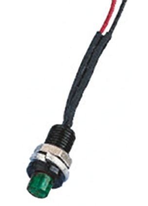 Oxley Green Panel Mount Indicator, 24V ac, Lead Wire Termination, IP66
