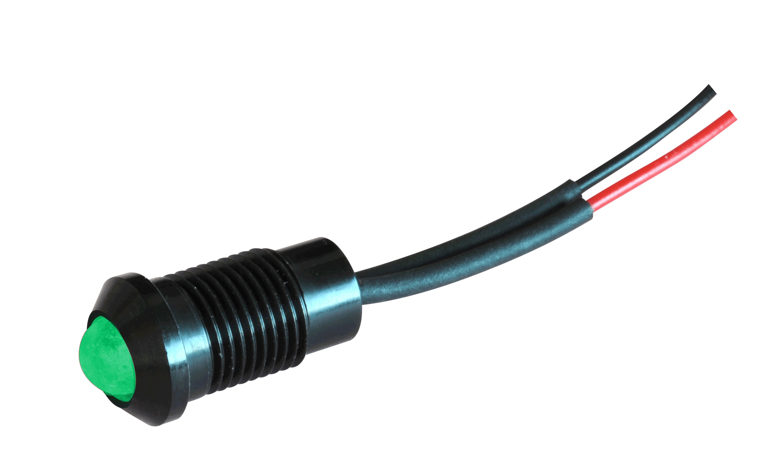 Oxley OXL/CLH/80/AC Series Series, Green Panel LED, Flying Lead Termination, IP66, 8 mm